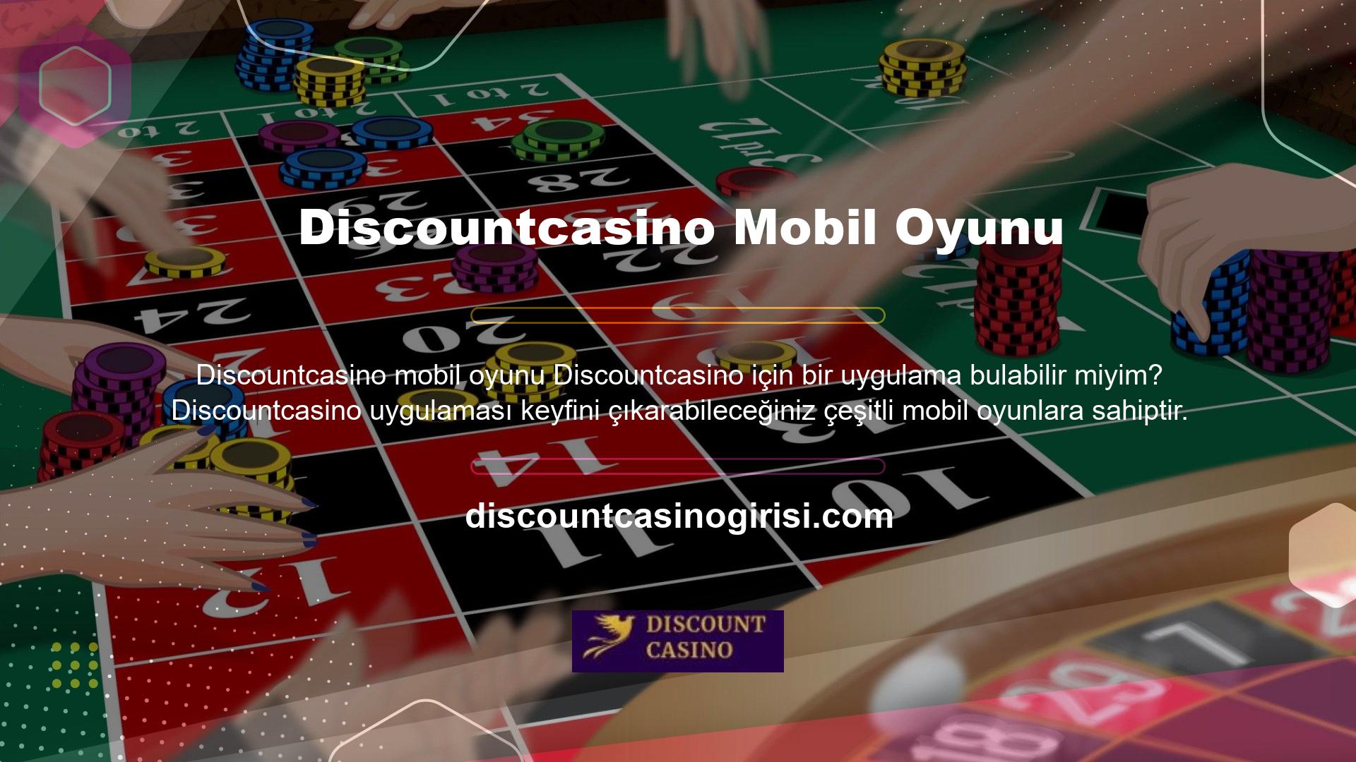 Discountcasino mobil oyunları, oyun çeşitliliğine verdikleri önemin bir kanıtıdır